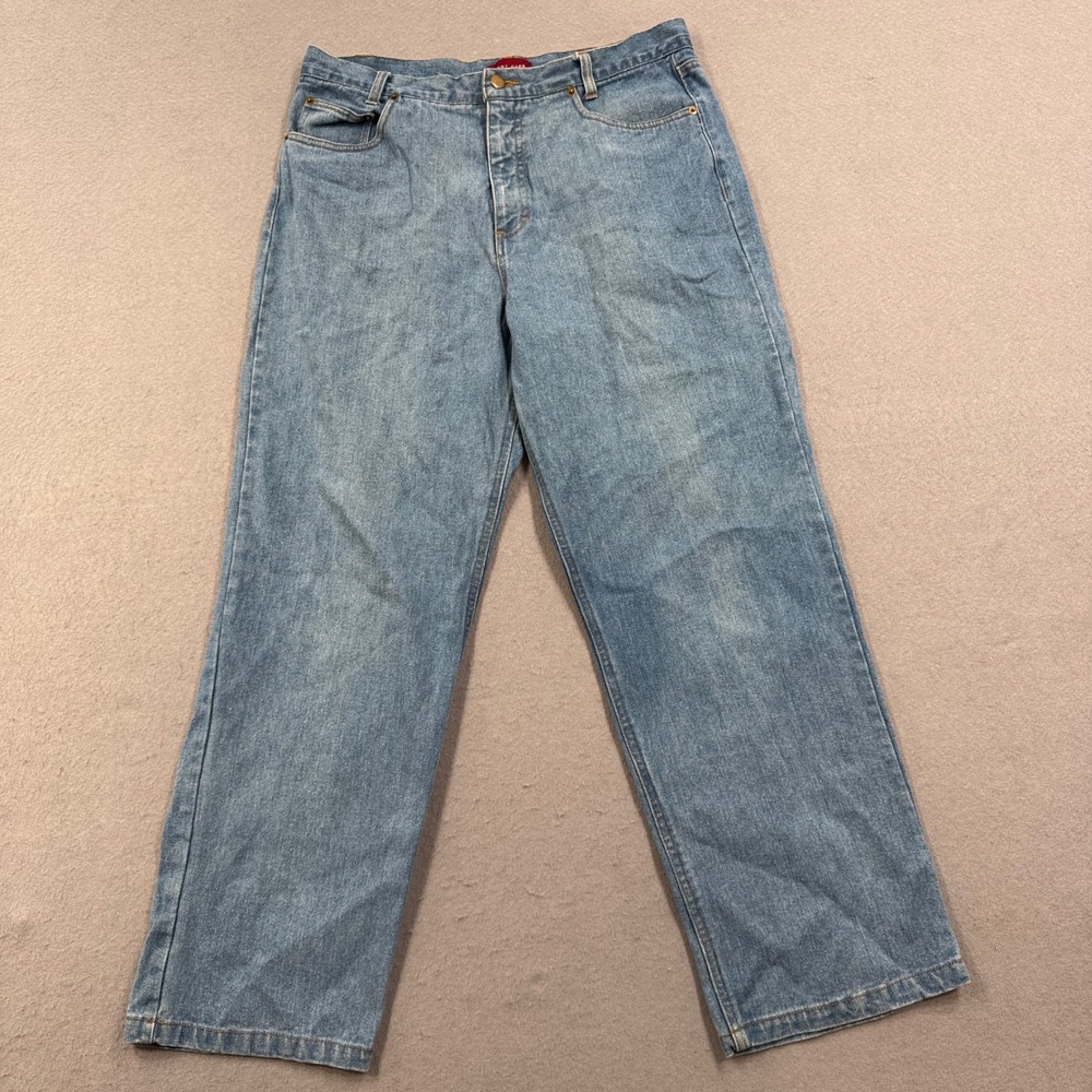 Y2K Hunt Club Jeans Men's 34x30 Blue Denim Light Wash Straight Relaxed High Rise